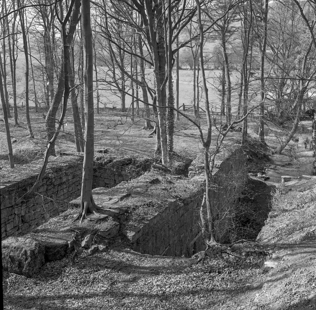 Twin wheel pits Maeshafn Mine 15.4.74